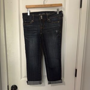 American Eagle Women's Dark Blue Jeans